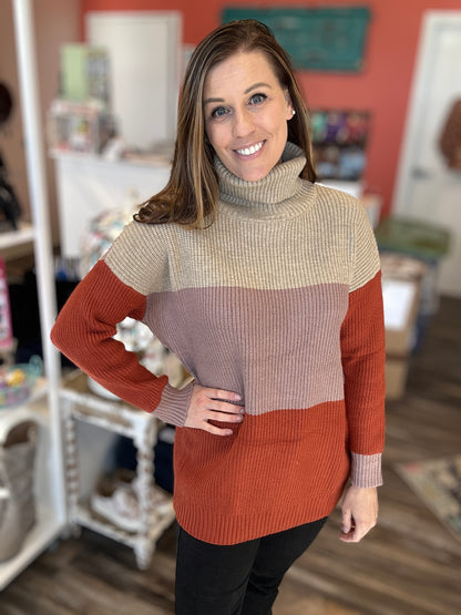 Colorblock Knit Sweater