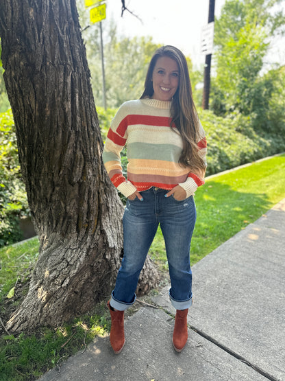 Colorblock Knit Sweater