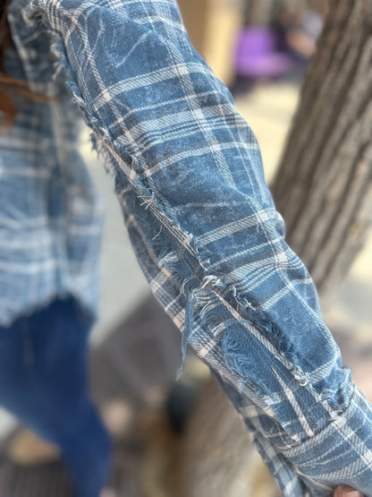 Frayed Blue Flannel