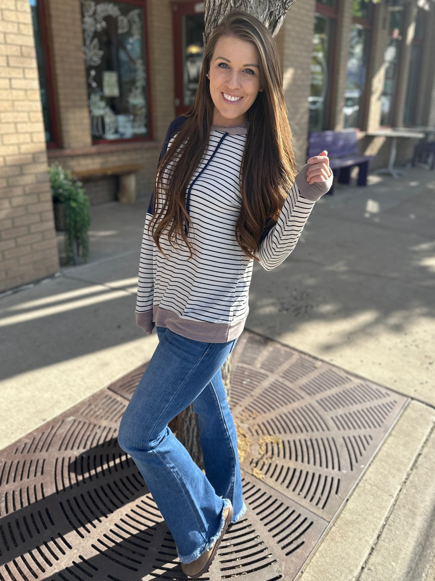 Colorblock Striped Long Sleeve