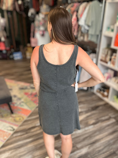 Mineral Wash Tank Midi Dress