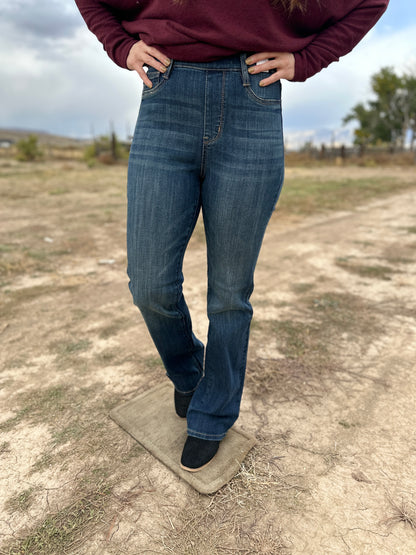 Vintage Pull On Bootcut Jeans