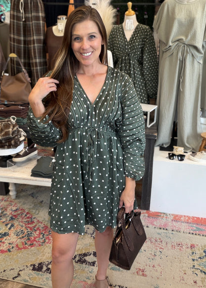 Polka Dot Dolman Dress