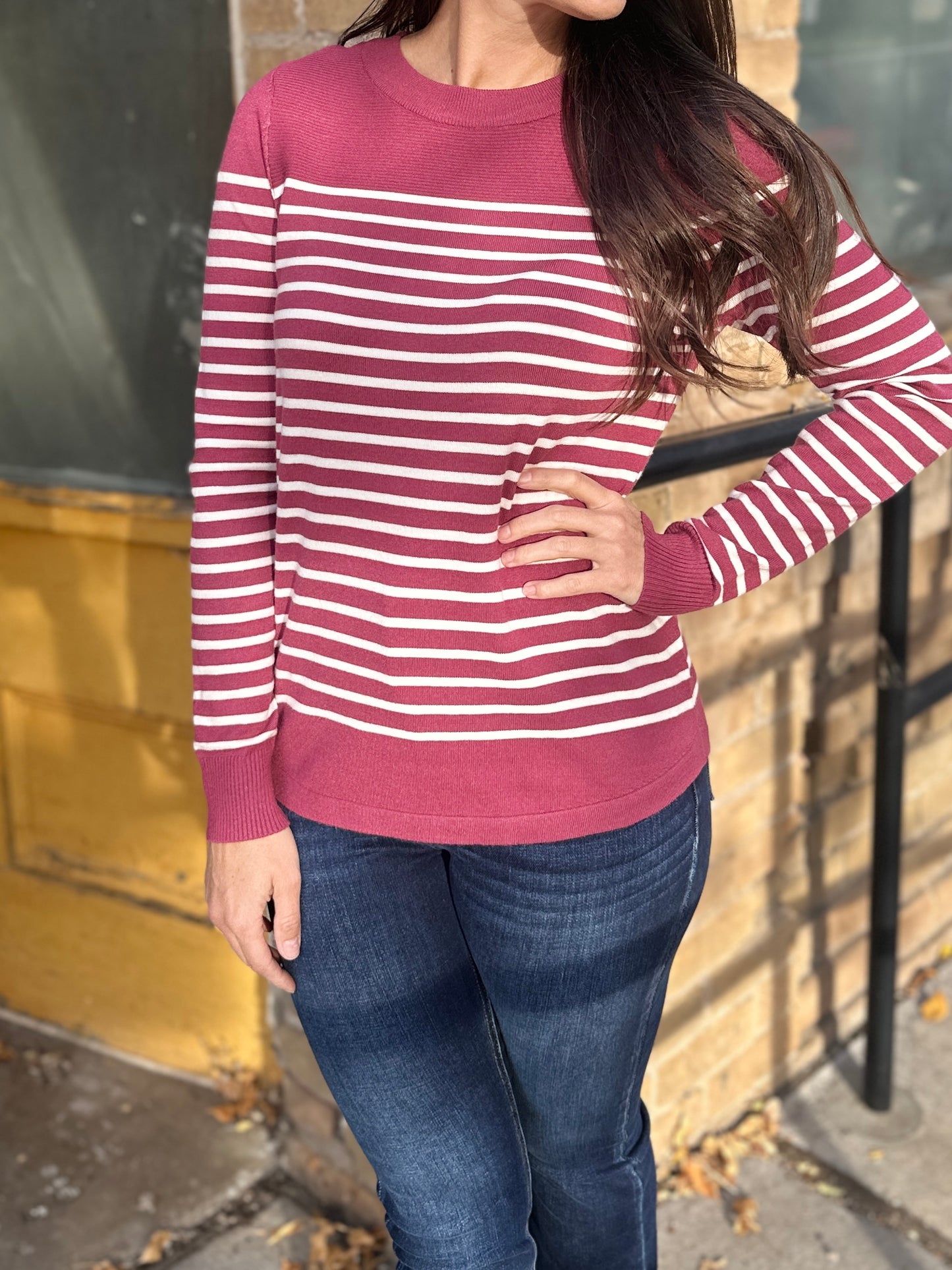 Striped Color Block Pullover