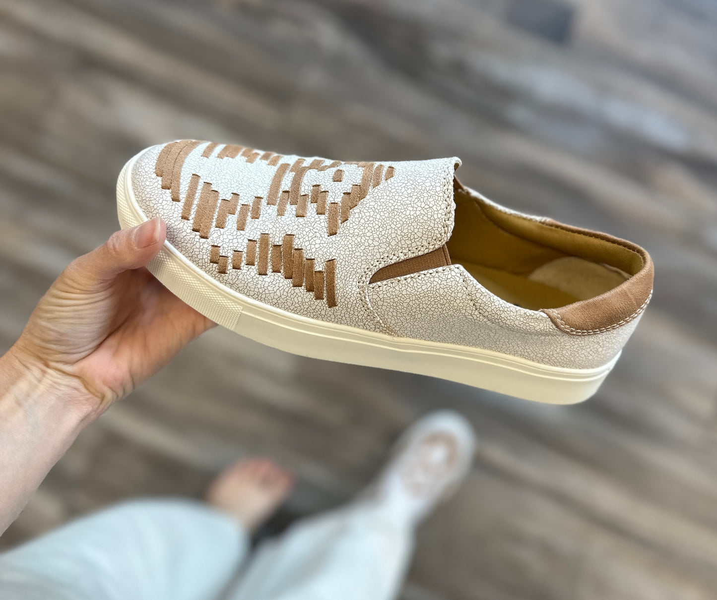 Tan Marian Slip Ons