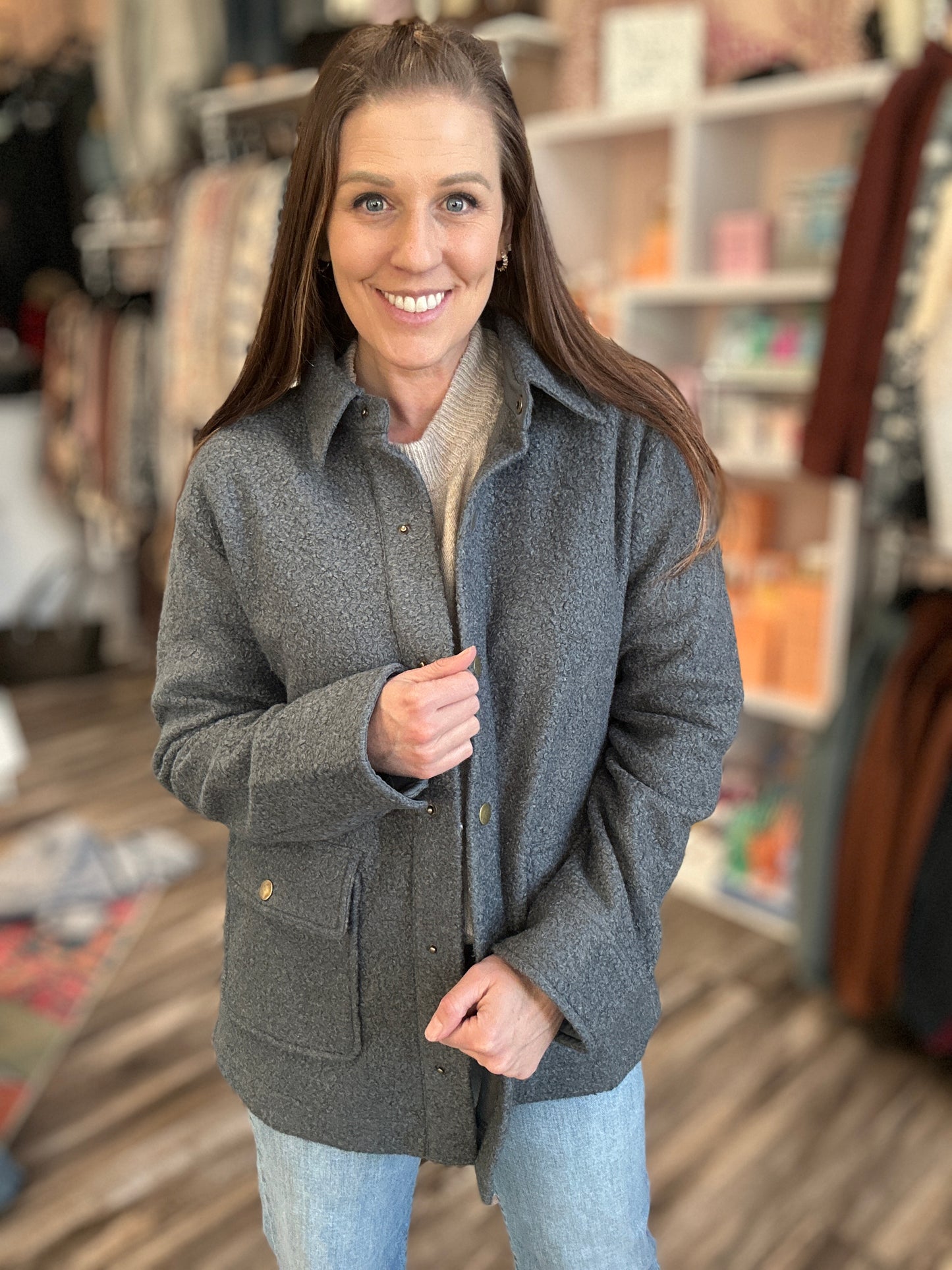 Winter Spruce Teddy Jacket