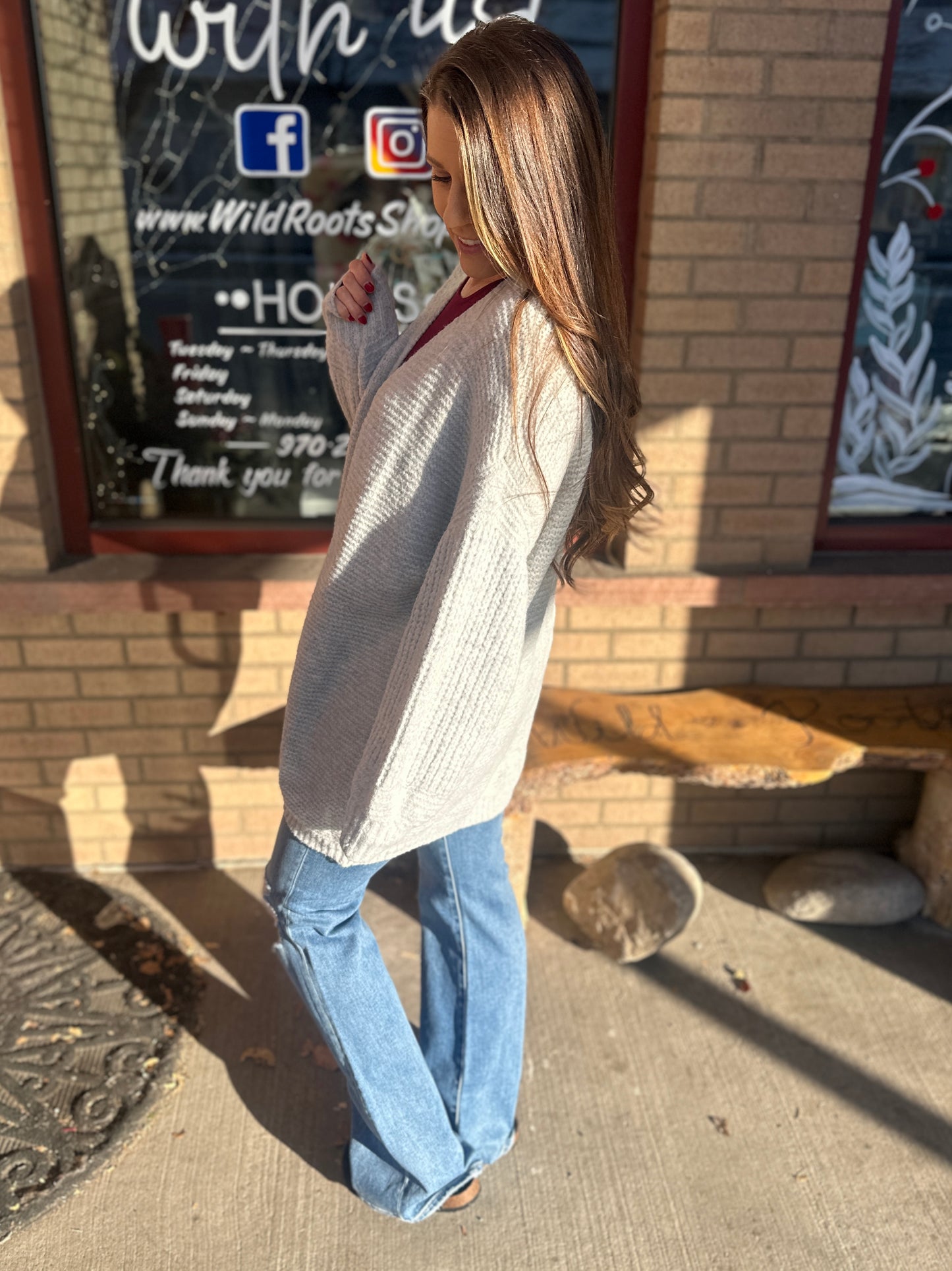 Lofty Open Sweater Cardigan