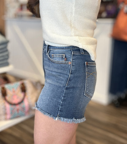 Hilary Frayed High Waist Shorts