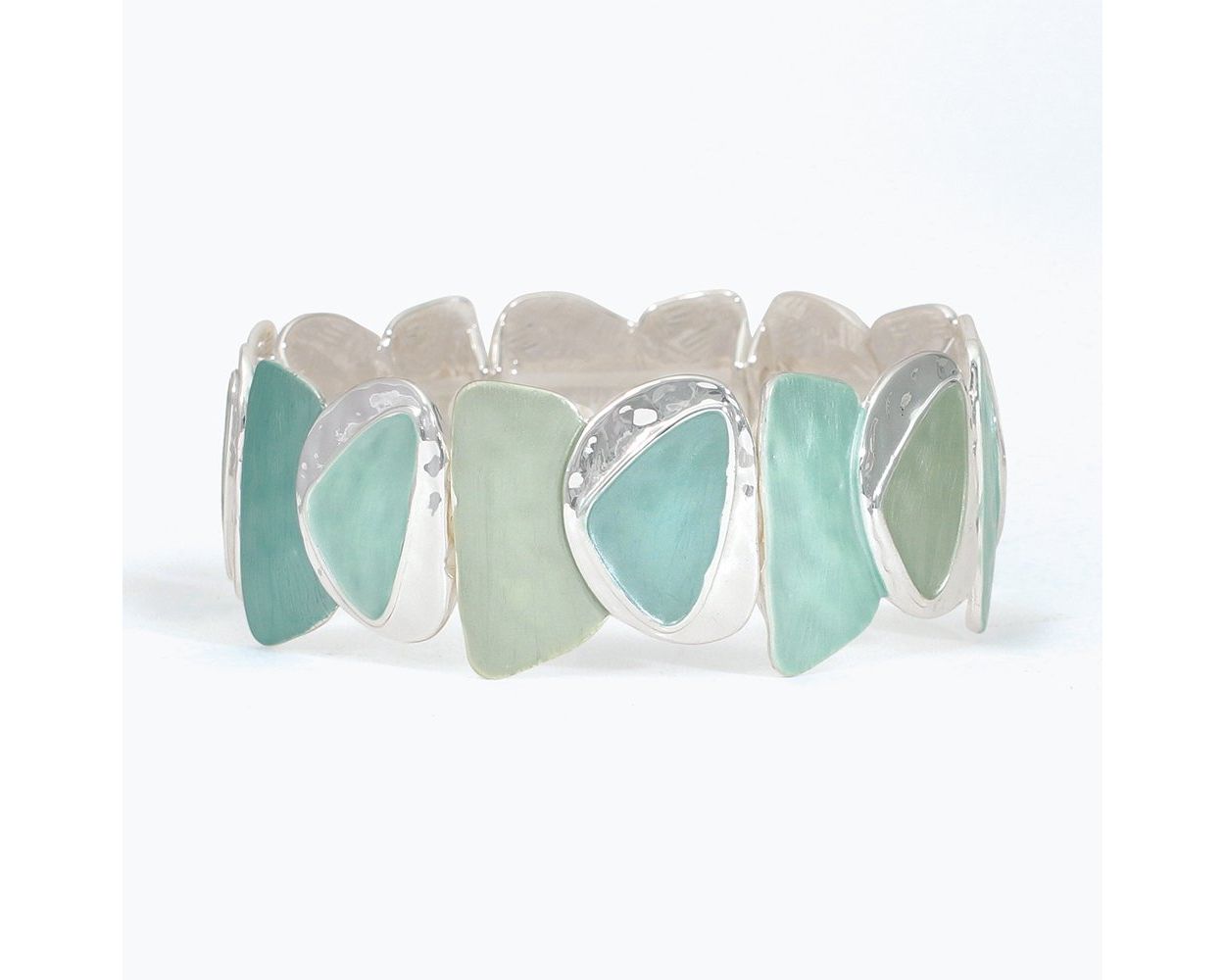 Mint Enamel Stretch Bracelet