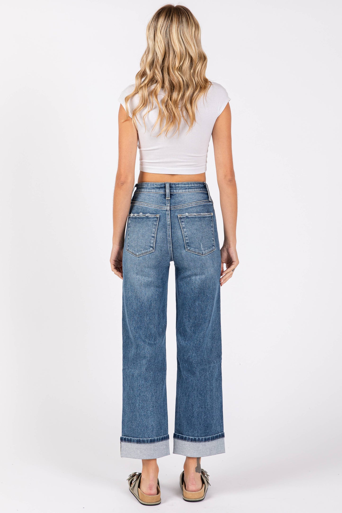 Cuffed Sherry Straight Leg Jean