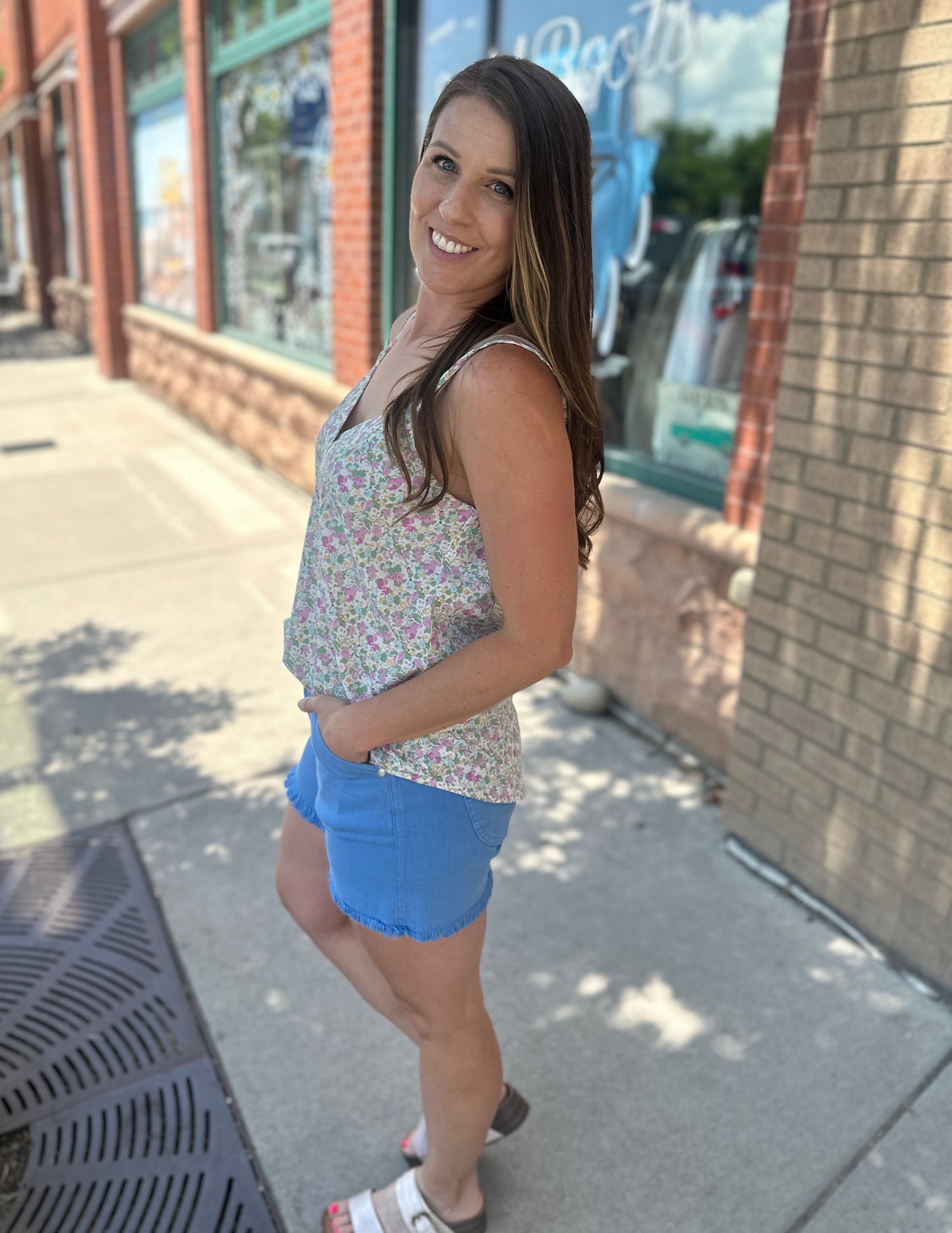 V-Neck Floral Printed Cami