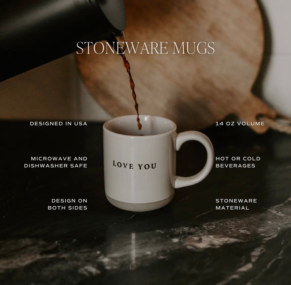 Stoneware "Best Teacher Ever" Coffee Mug