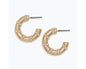 Gold Hoop Earrings with Pearls