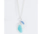Silver Glass Bead Cluster Necklace