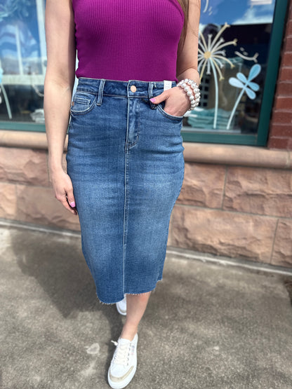 High Waist Denim Skirt