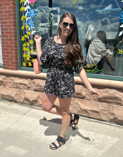 Floral Tie Back Romper