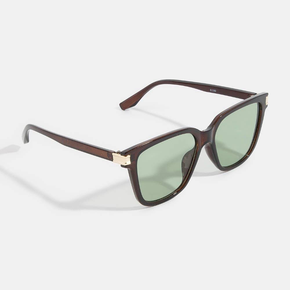 Square Flat Top Sunglasses Set