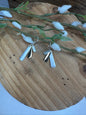 Matte Silver and Gold Dangle Earrings