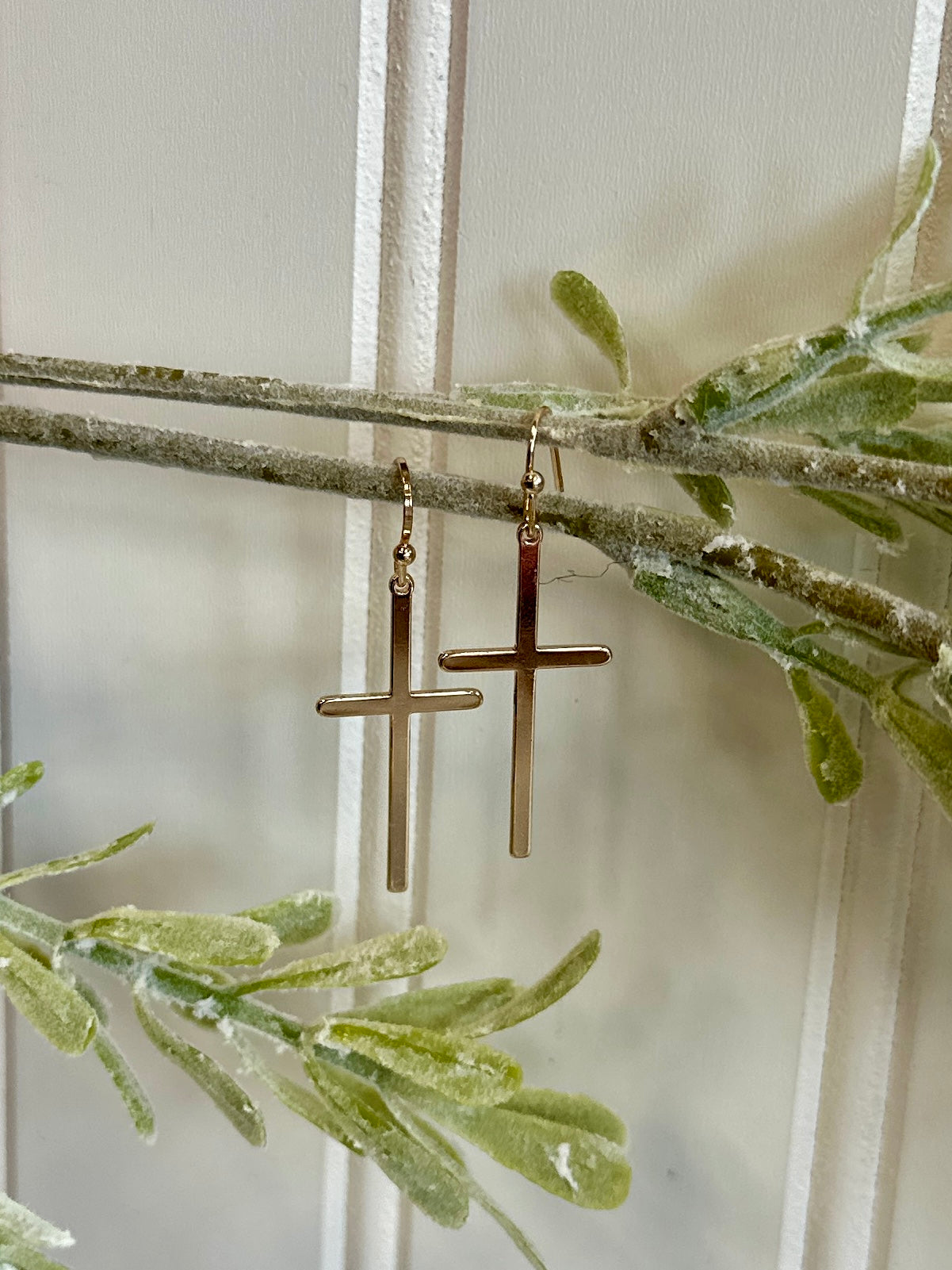 Cross Drop Earrings
