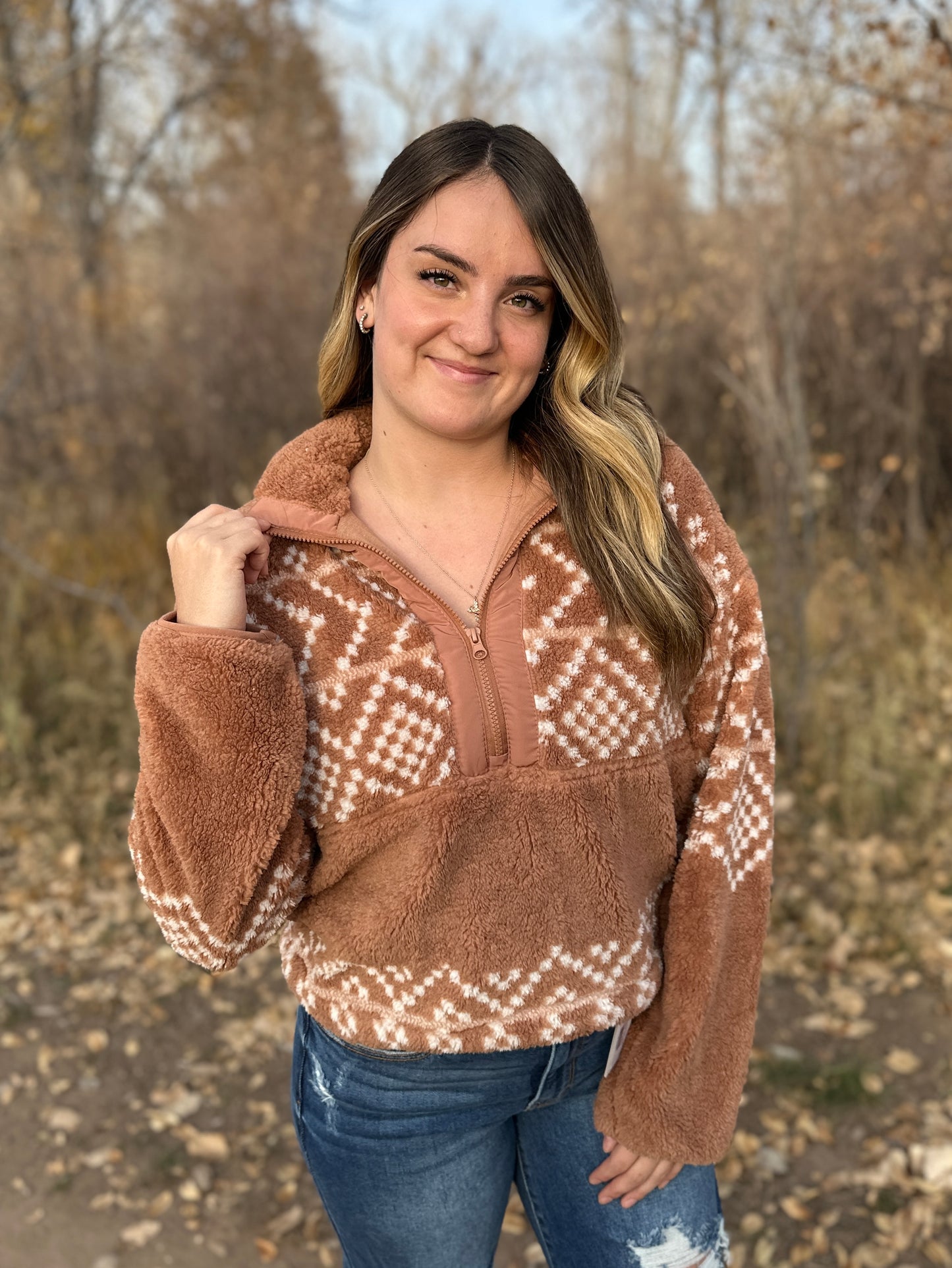 Aztec Sherpa Pullover