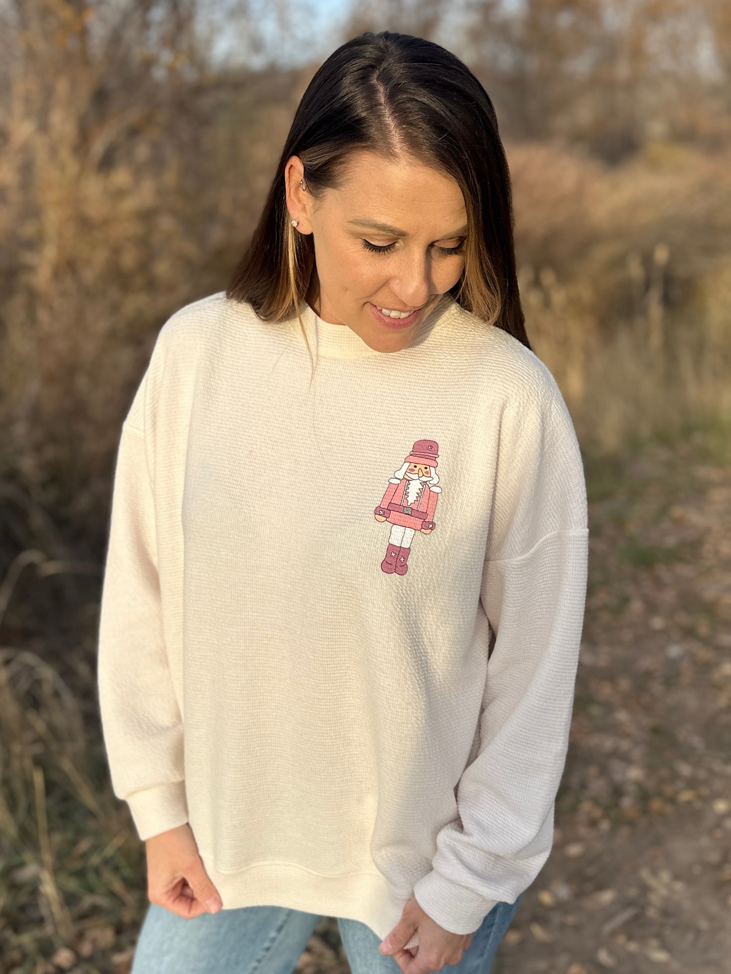 "Nutcracker" Cookie Graphic Knit Sweatshirt