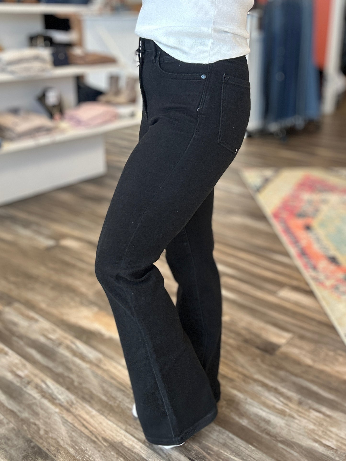 Black Petite Bootcut Jeans