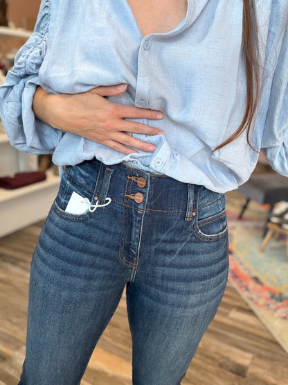 Brenda High Rise Flare with Seam Detail