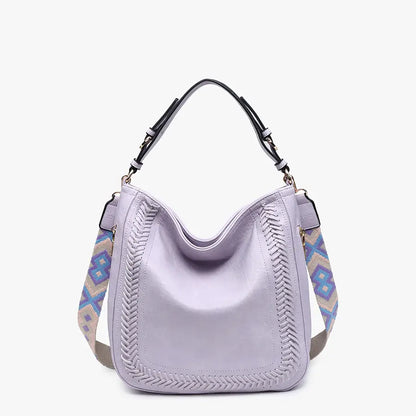 Aris Small Whipstitch Purse with Guitar Strap