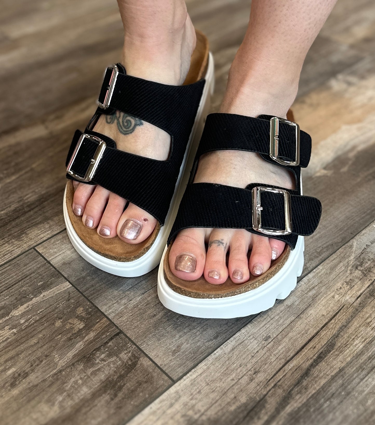 Jazmine Black Platform Sandal