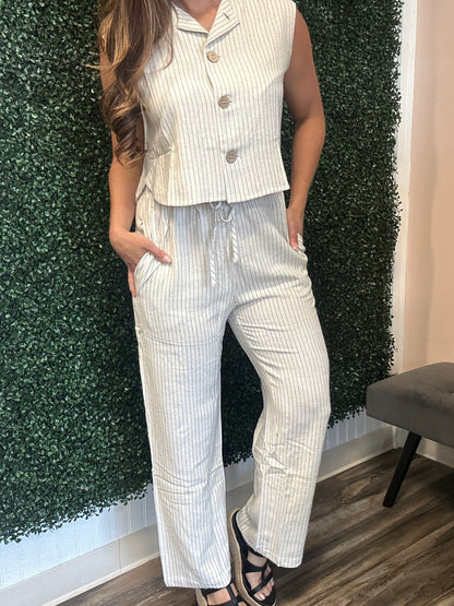Striped Linen Pants