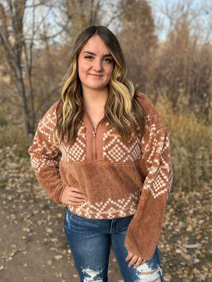 Aztec Sherpa Pullover