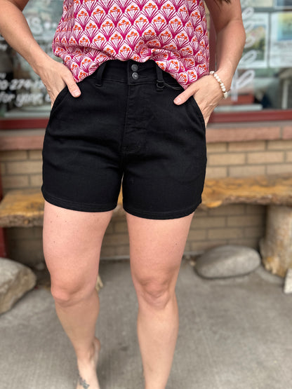 Black Trouser Shorts
