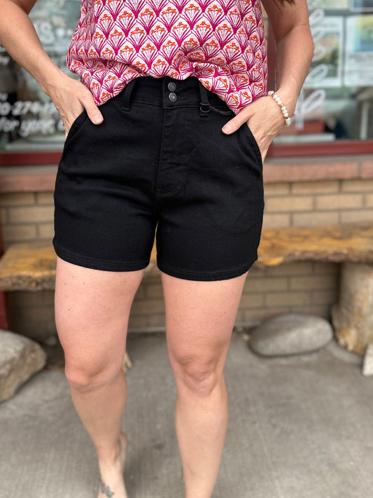 Black Trouser Shorts