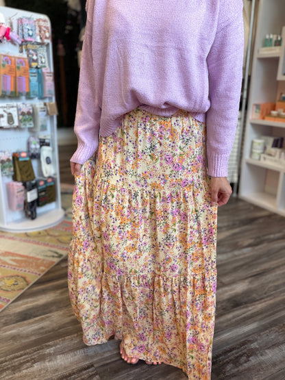 Floral Print Maxi Skirt