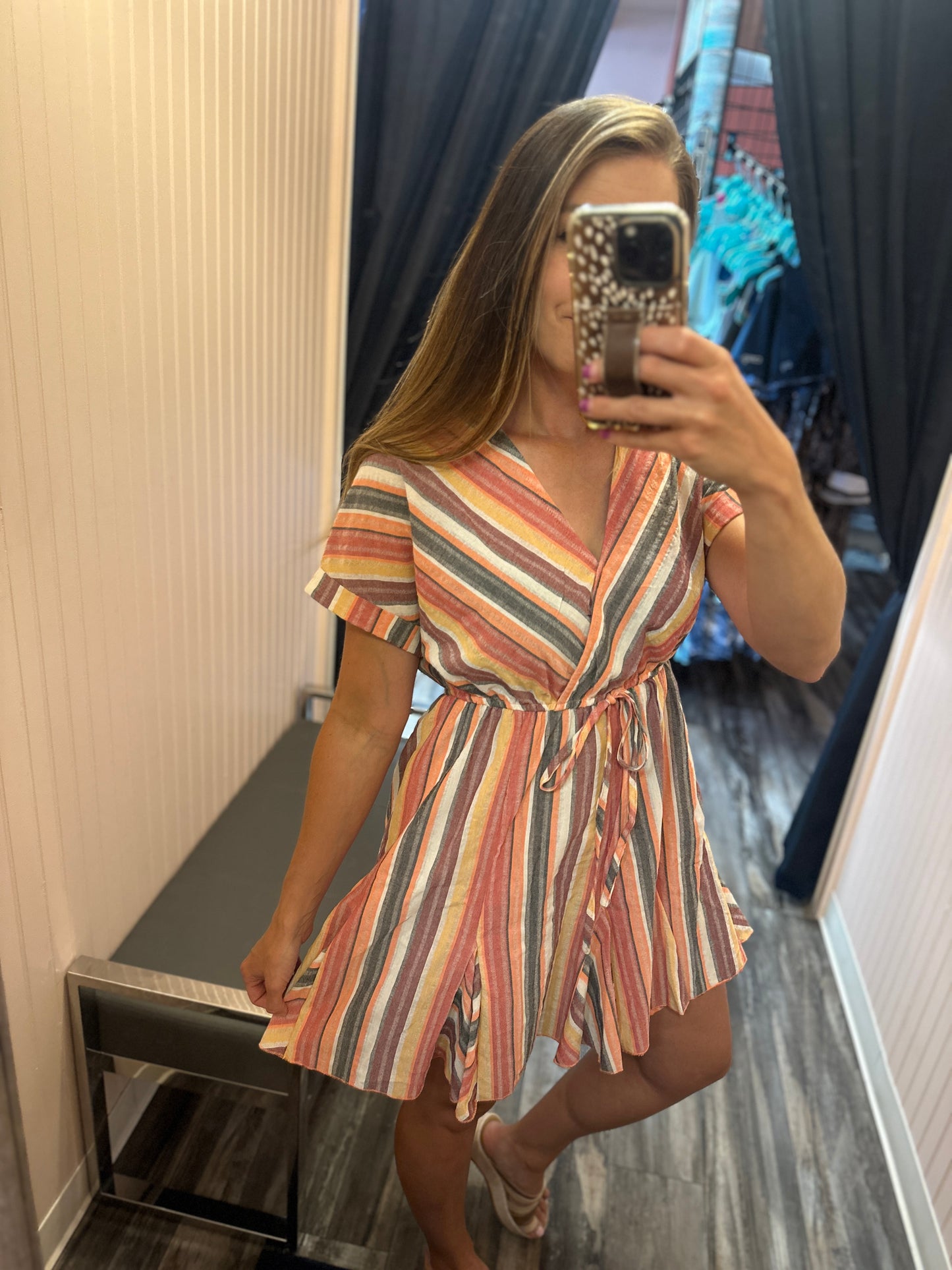 Summer Striped Print Dress