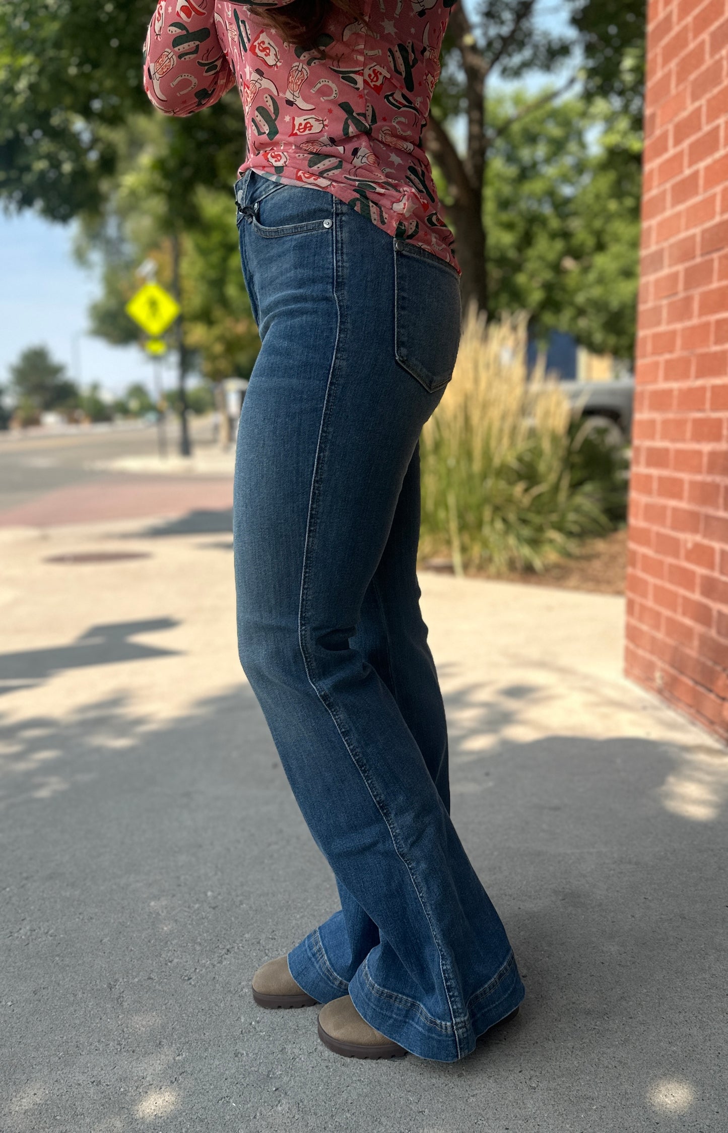 Kalli Double Button Flare