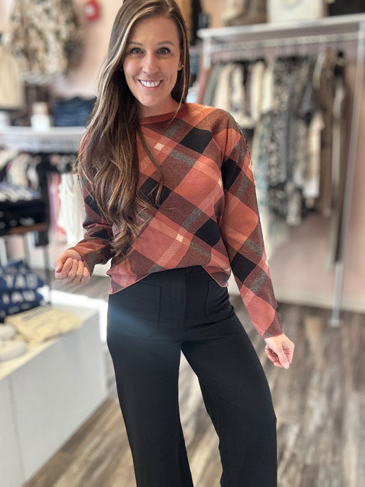 Checker Jacquard Sweater