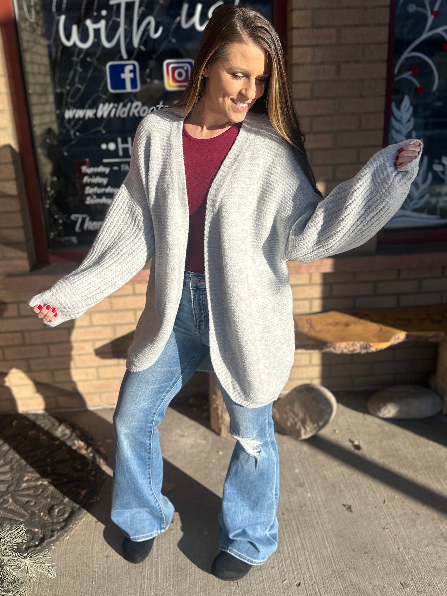 Lofty Open Sweater Cardigan