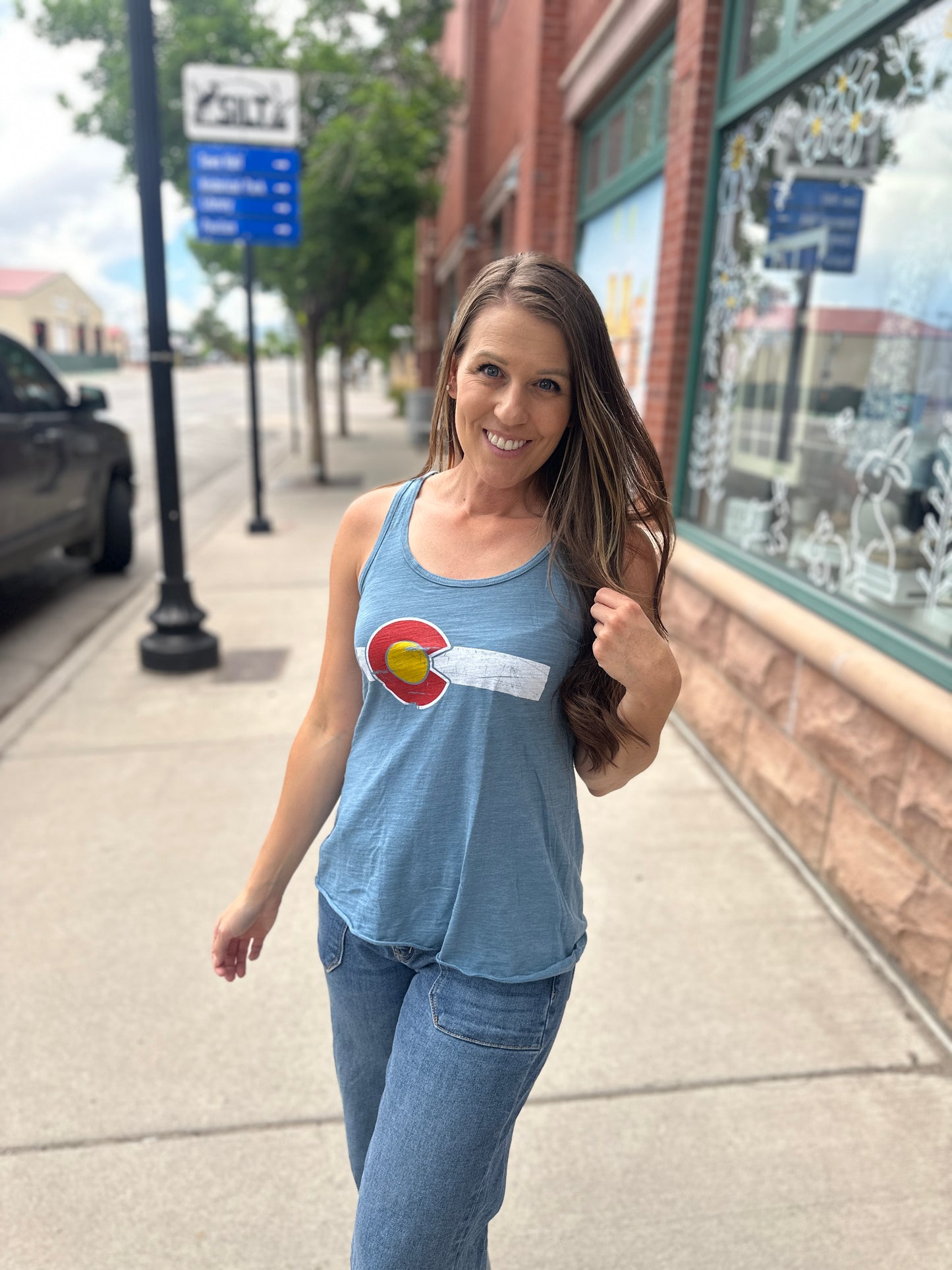 Colorado Flag Racerback Tank