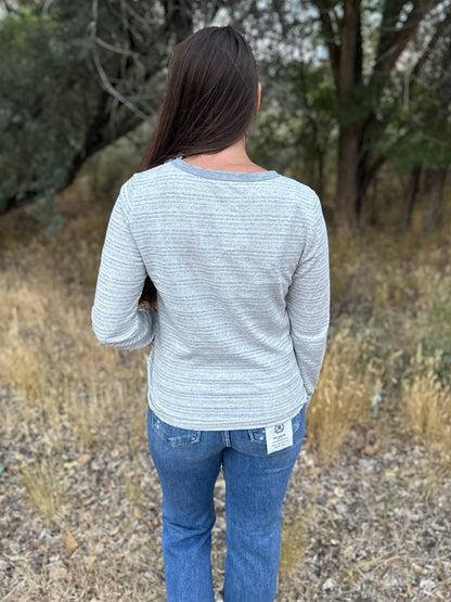 Crew Neck Henley Long Sleeve