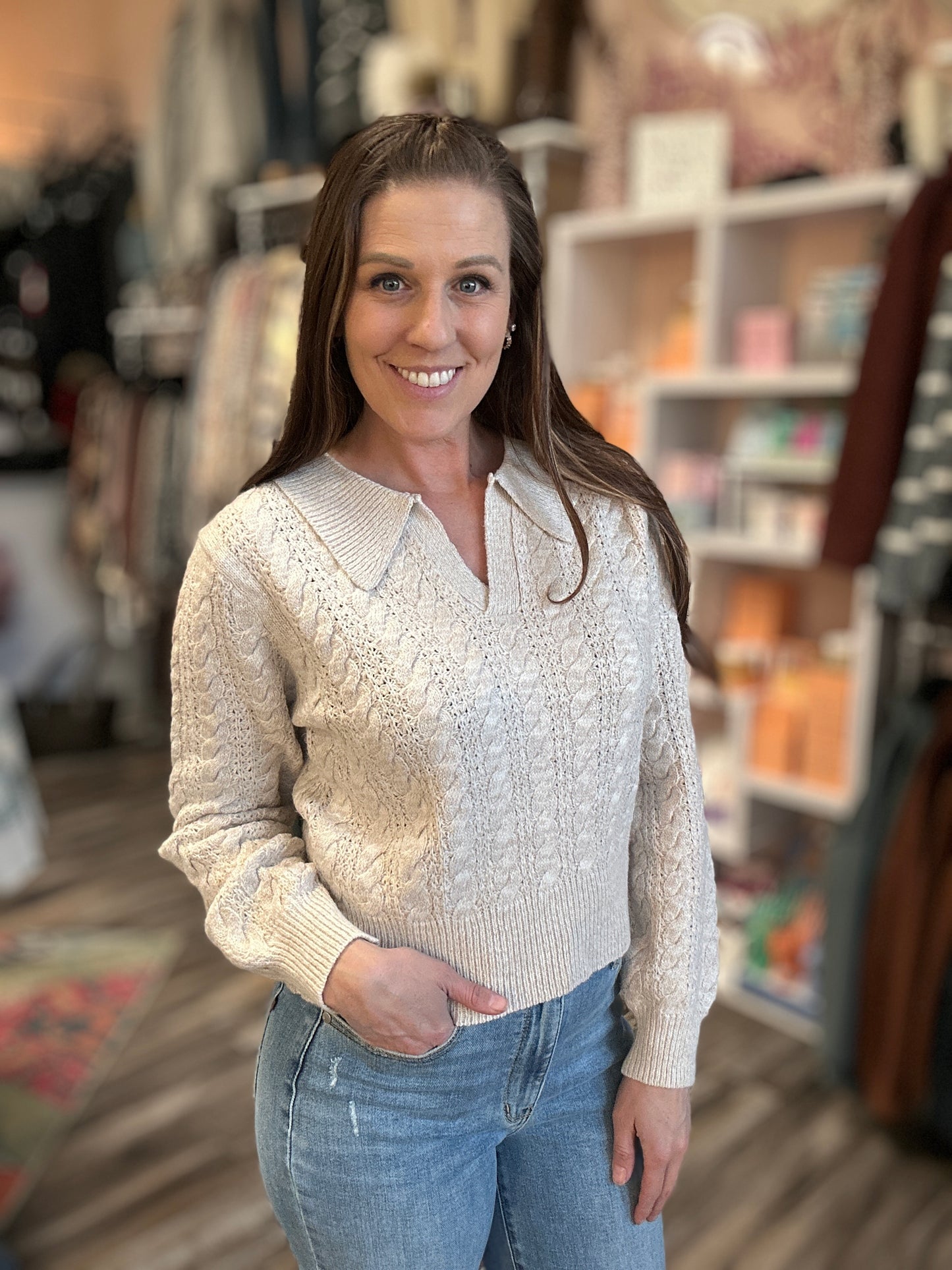 Cable Knit Pullover Sweater