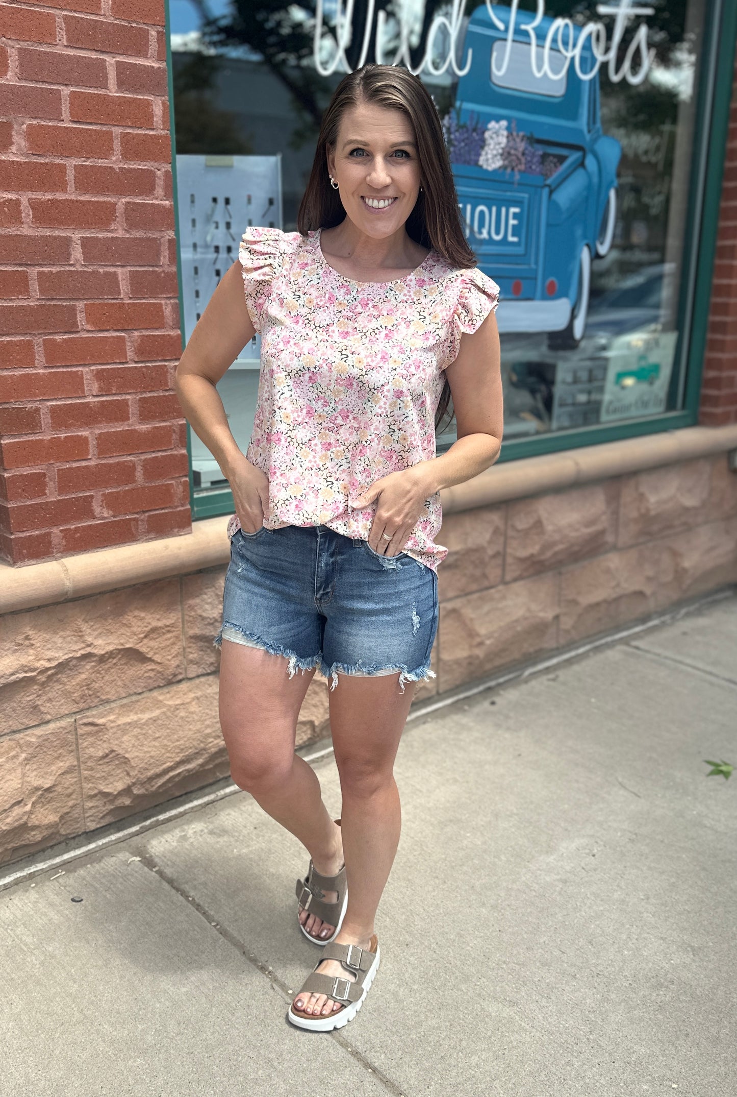 Floral Ruffle Blouse