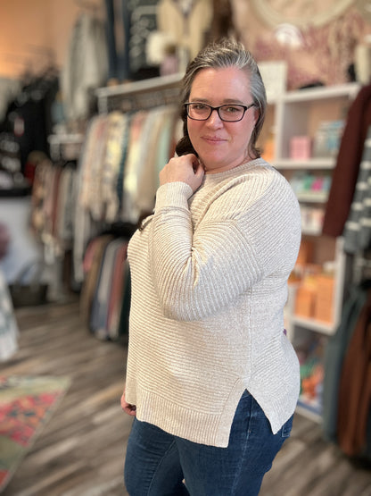 Solid Ribbed Sweater