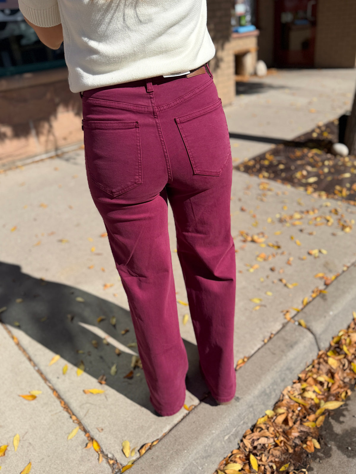Serena Boysenberry Wide Leg Jeans