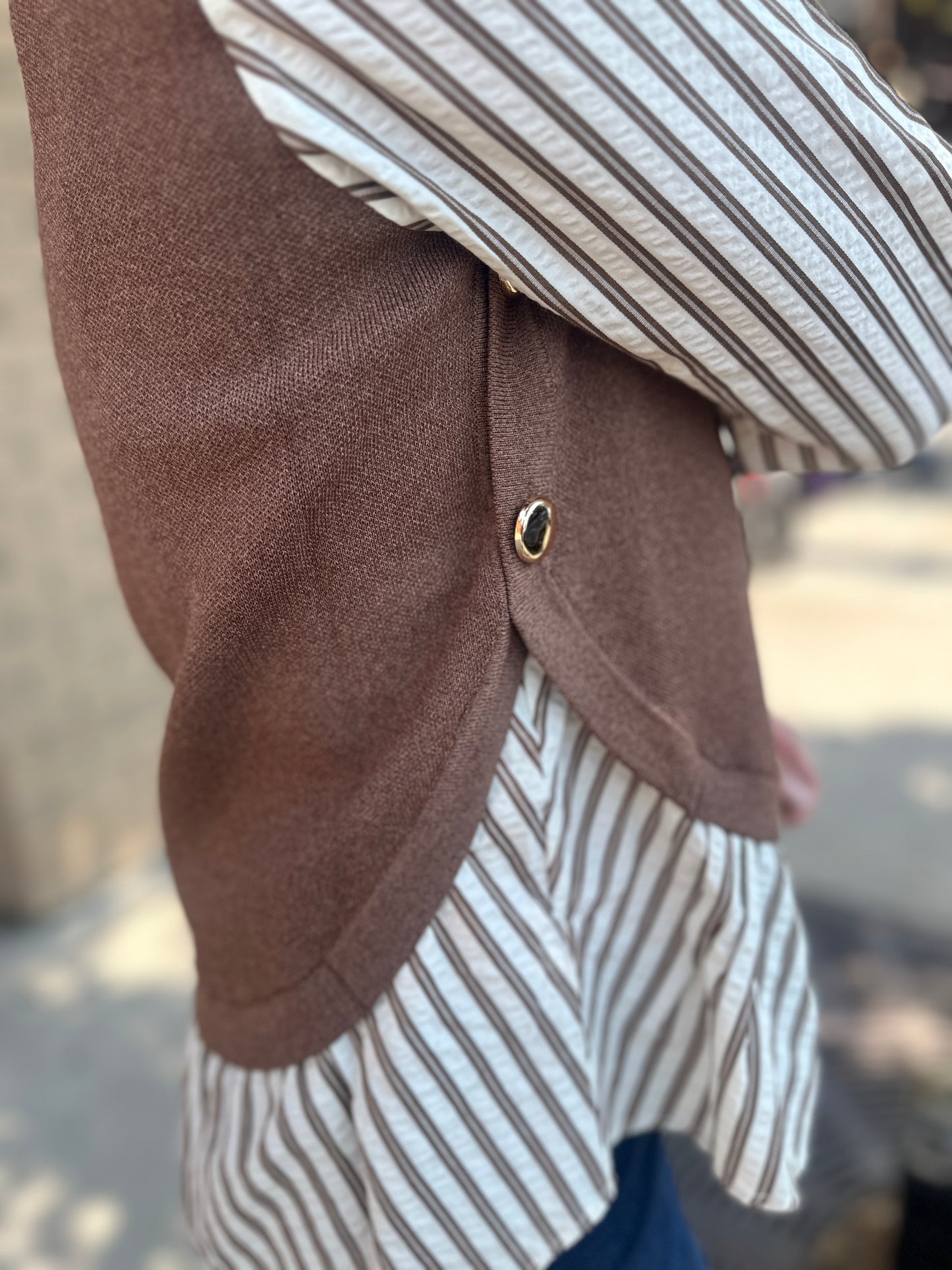 Knitted Vest with Under Shirt