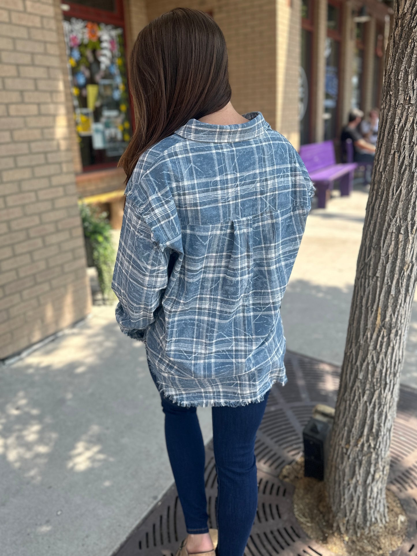 Frayed Blue Flannel
