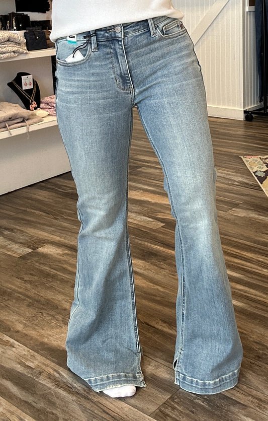 JoJo Flare Jeans with Slit 34" Inseam