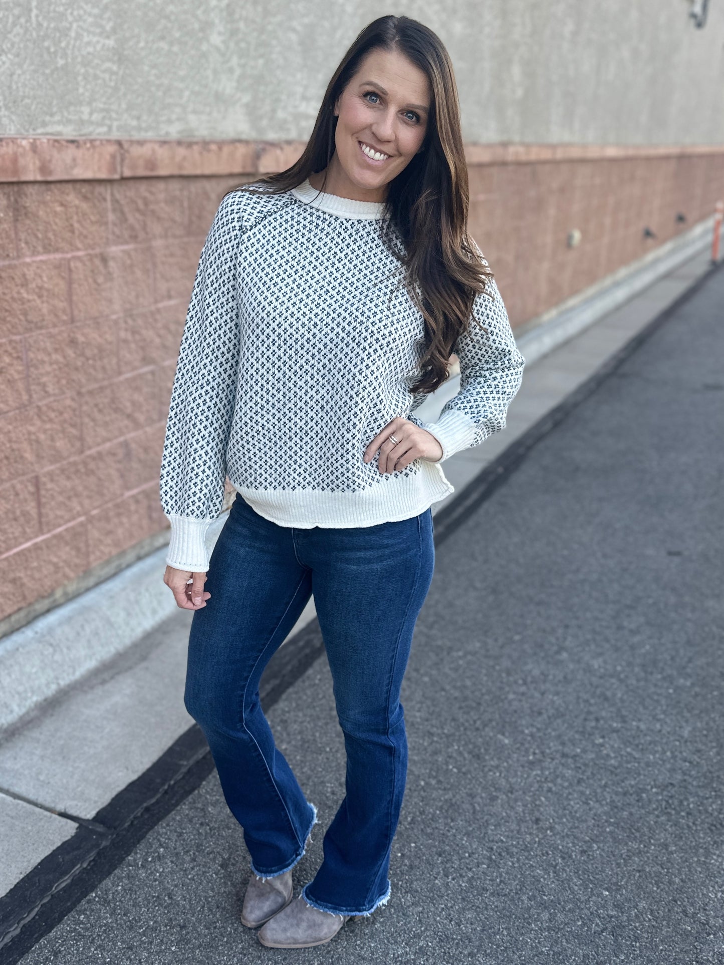 Textured Reverse Stitch Sweater