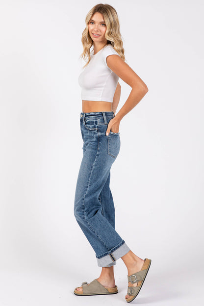 Cuffed Sherry Straight Leg Jean