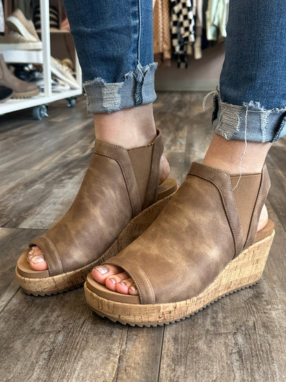 On the Town Tan Wedge